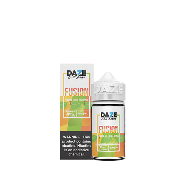 Yellow Green Red Mango by 7Daze Fusion Salt 30mL with Packaging