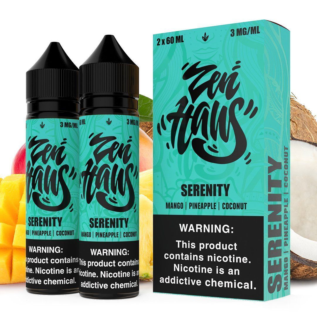  Serenity by ZEN HAUS E-Liquid 2X 60ml with packaging